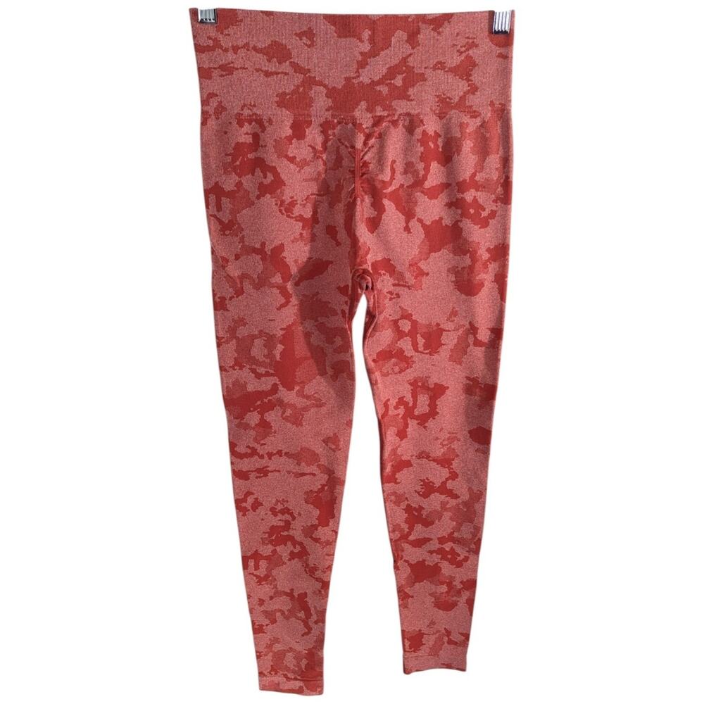 Womens Scrunch Butt Red Camo Lift Leggings Medium High Waist Yoga Capri Pants